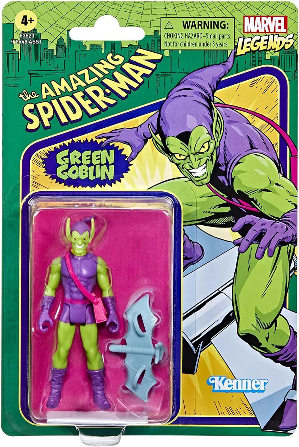 Foto 3 pulgar | Figura de Acción Marvel Legends Series Retro 375 Green Goblin - Venta Internacional
