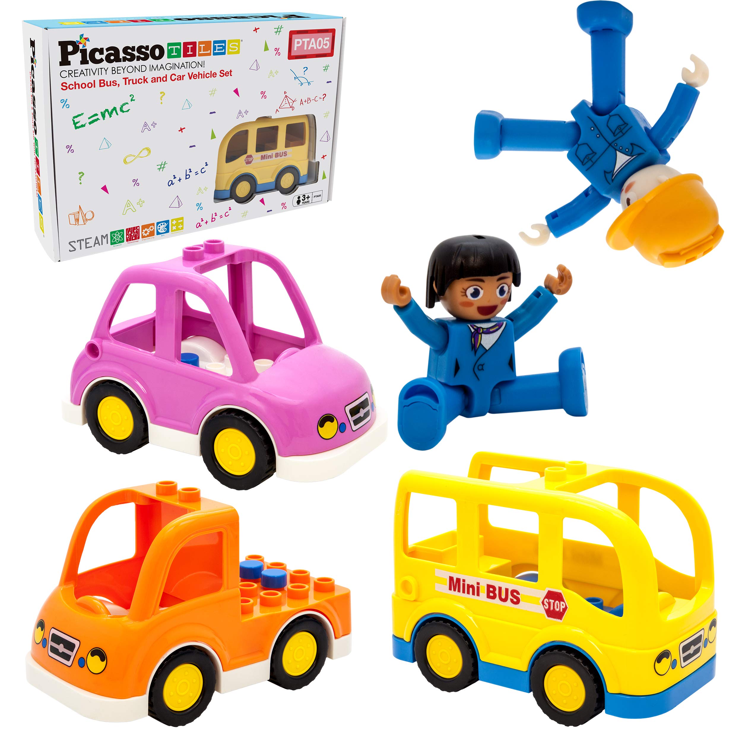 Foto 2 pulgar | Juego de Figuras Magnéticas Picassotiles Vehicle And Action, 5 Unidades - Venta Internacional