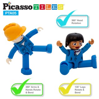 Foto 2 | Juego de Figuras Magnéticas Picassotiles Vehicle And Action, 5 Unidades - Venta Internacional