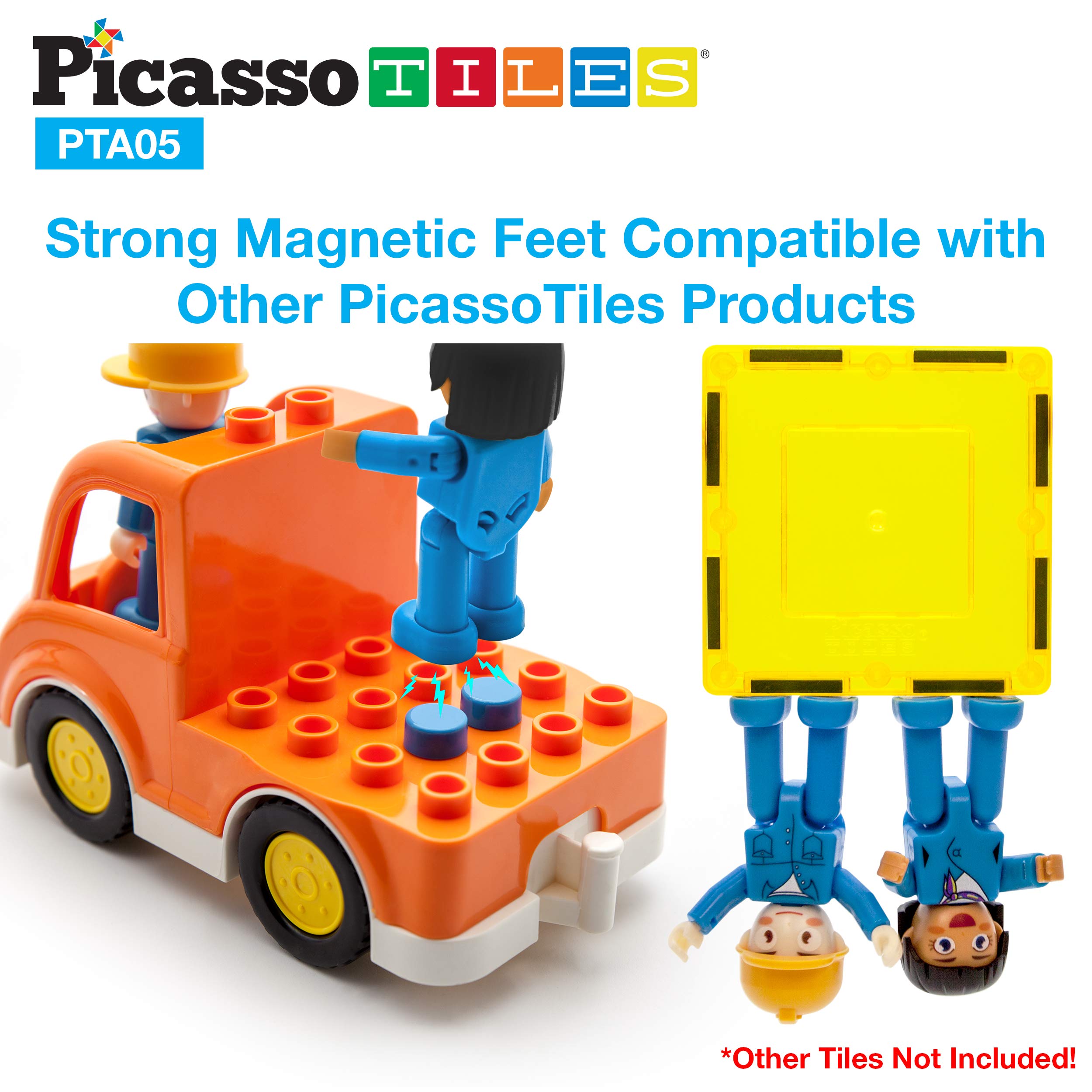 Foto 6 pulgar | Juego de Figuras Magnéticas Picassotiles Vehicle And Action, 5 Unidades - Venta Internacional