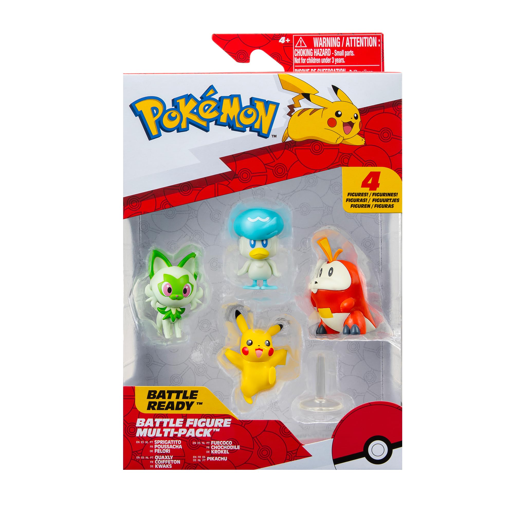 Foto 3 pulgar | Pack de Figuras Pokémon Paldea Battle Con Pikachu Fuecoco - Venta Internacional