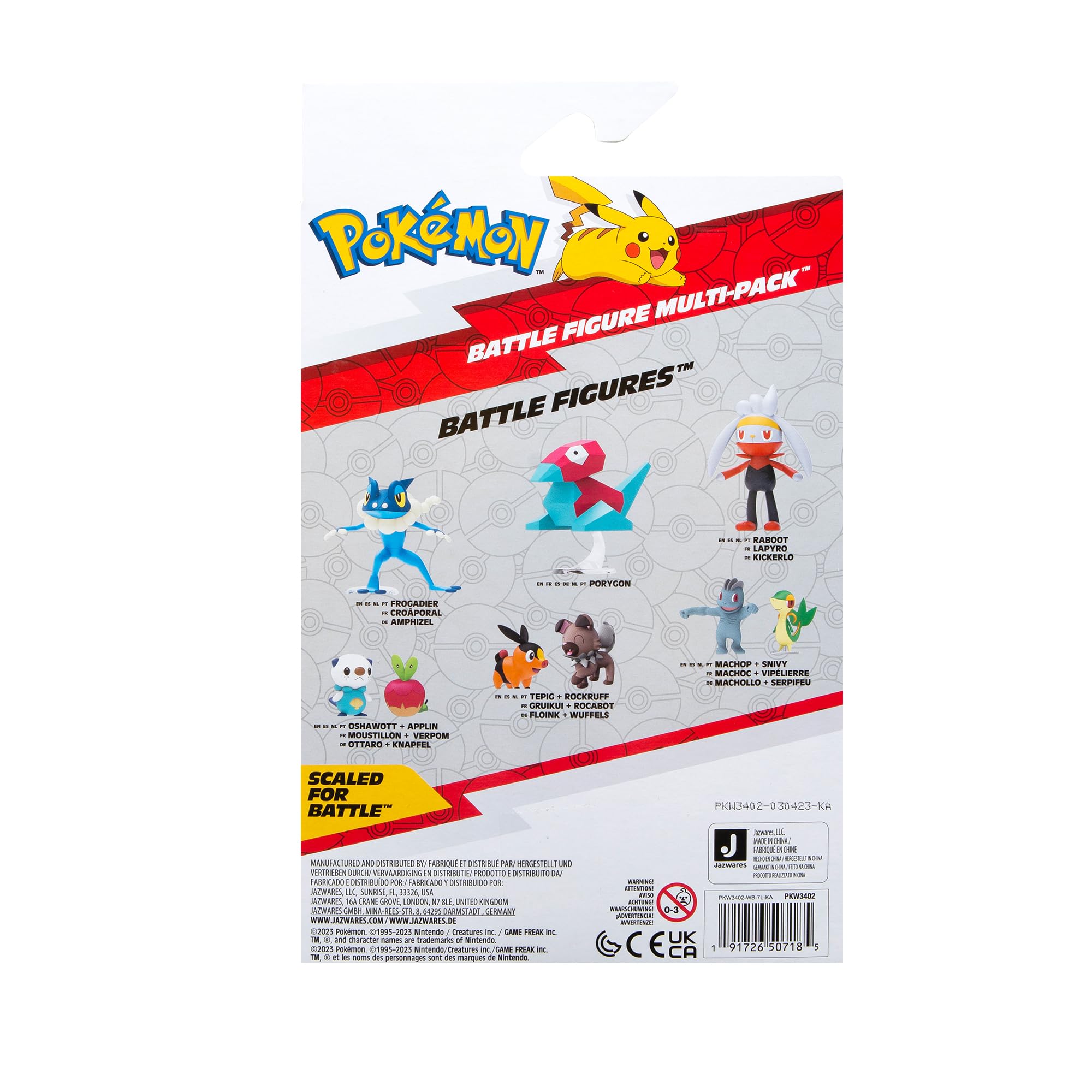 Foto 7 | Pack de Figuras Pokémon Paldea Battle Con Pikachu Fuecoco - Venta Internacional