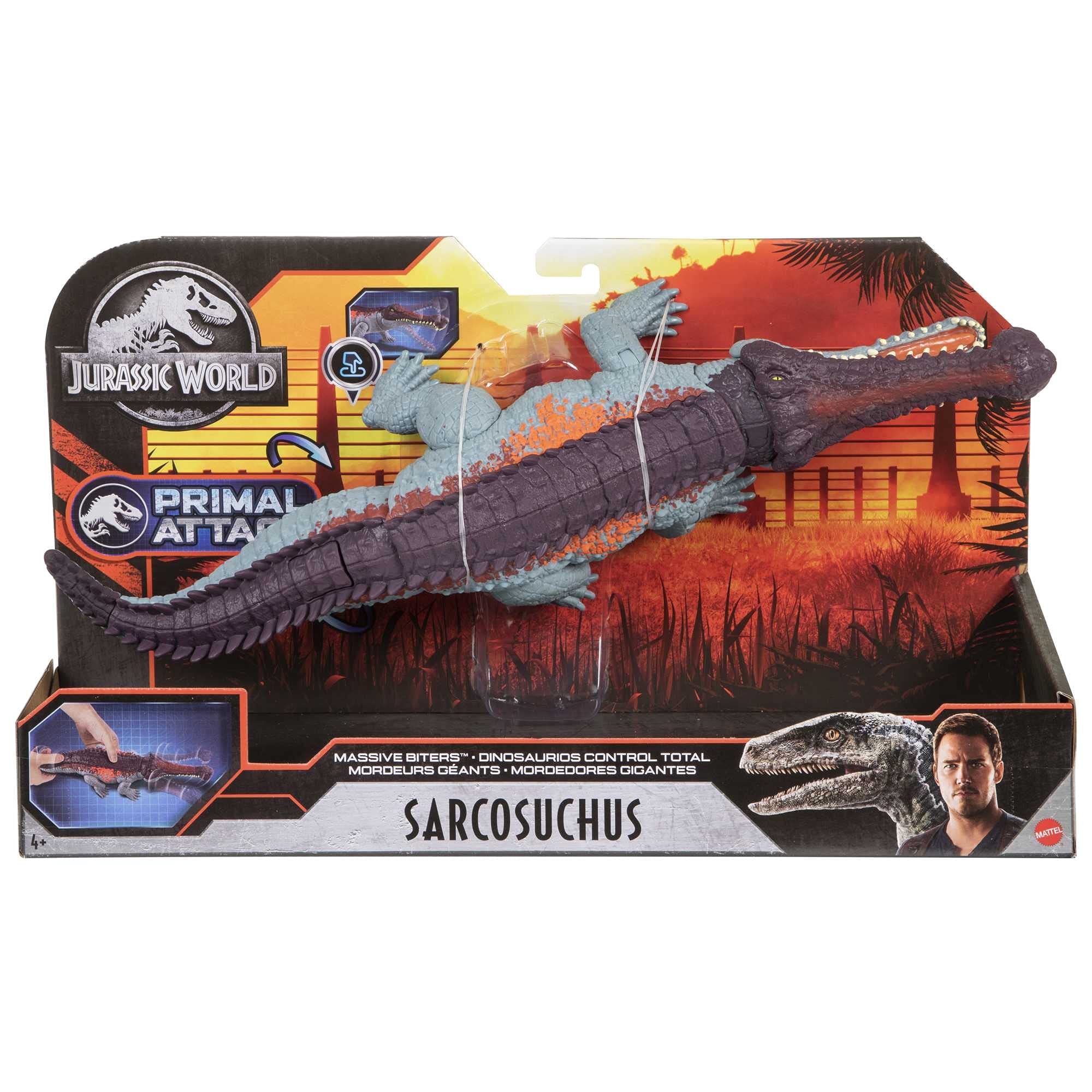 Foto 7 pulgar | Figura de Acción Mattel Jurassic World Massive Biters Sarcosuchus - Venta Internacional