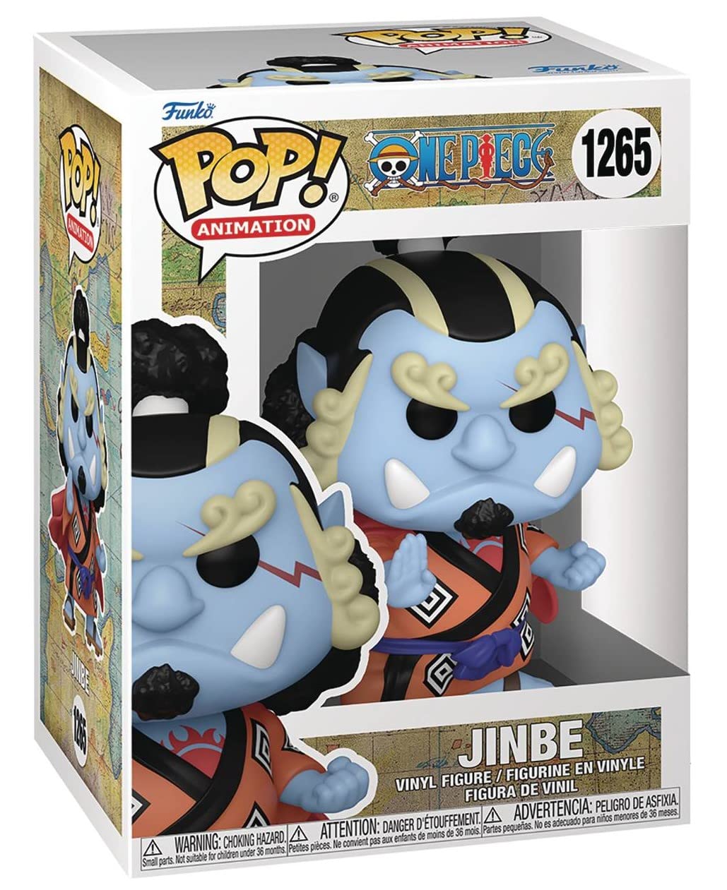 Foto 3 | Figura de Vinilo Pop de Una Pieza Jinbe Funko con Protector de Caja - Venta Internacional