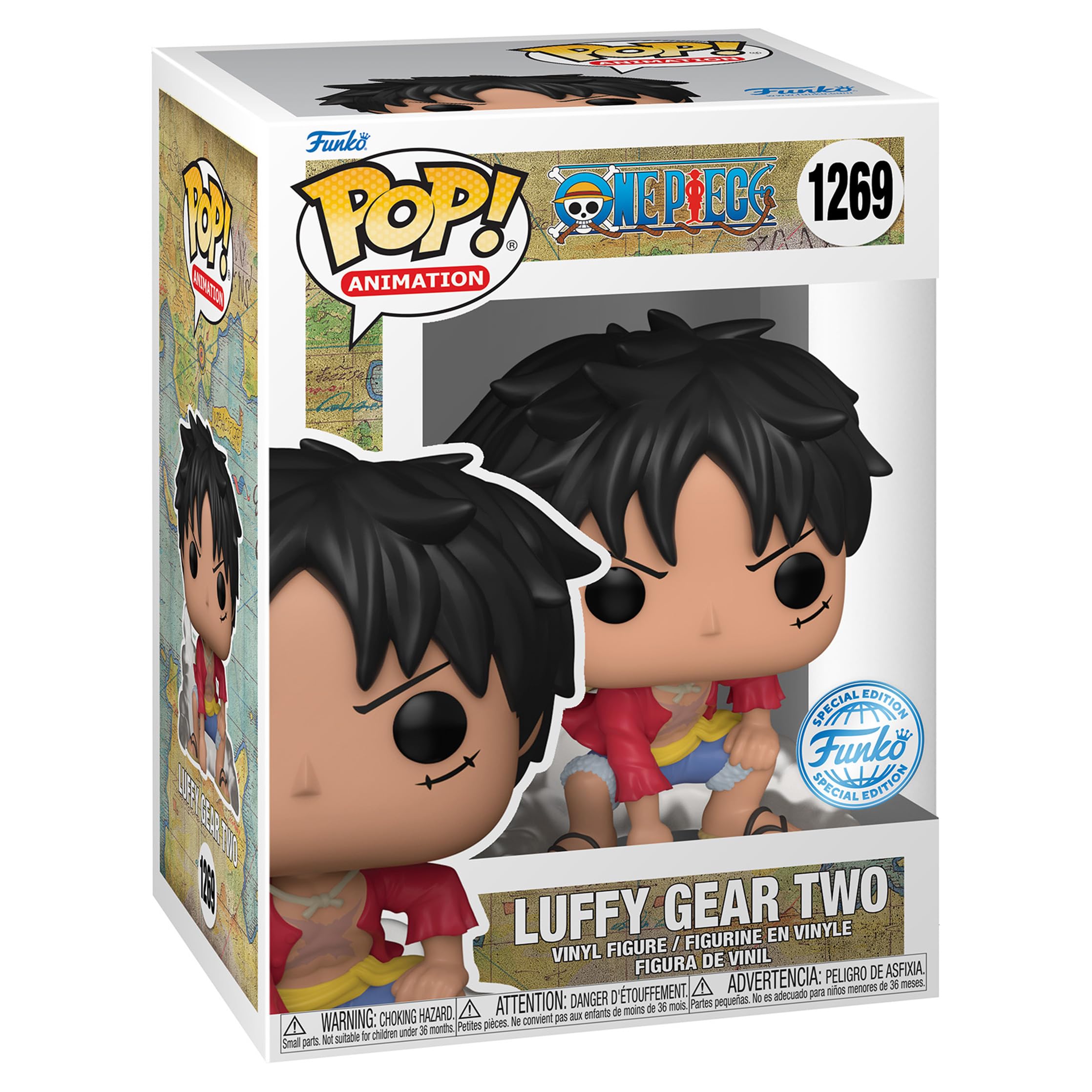 Foto 2 pulgar | Figura de Vinilo Funko Pop! Animación One Piece Luffy Gear Two - Venta Internacional