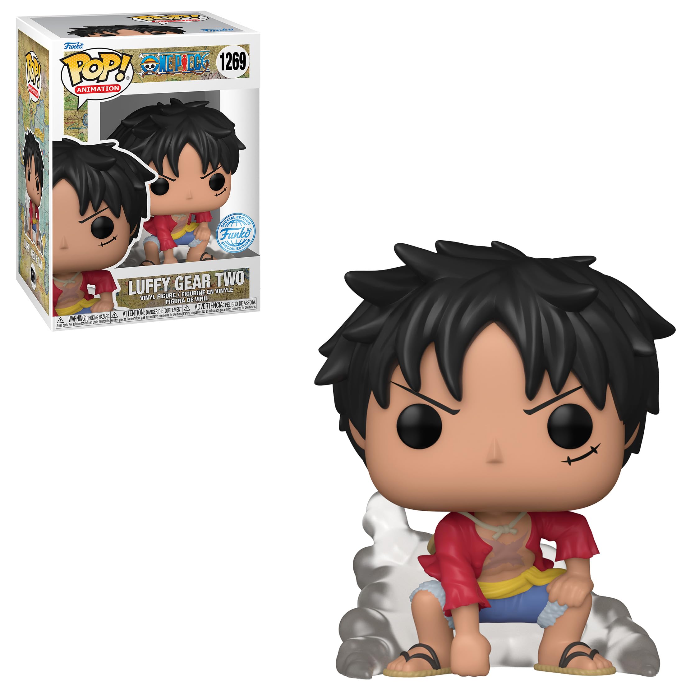 Foto 4 | Figura de Vinilo Funko Pop! Animación One Piece Luffy Gear Two - Venta Internacional