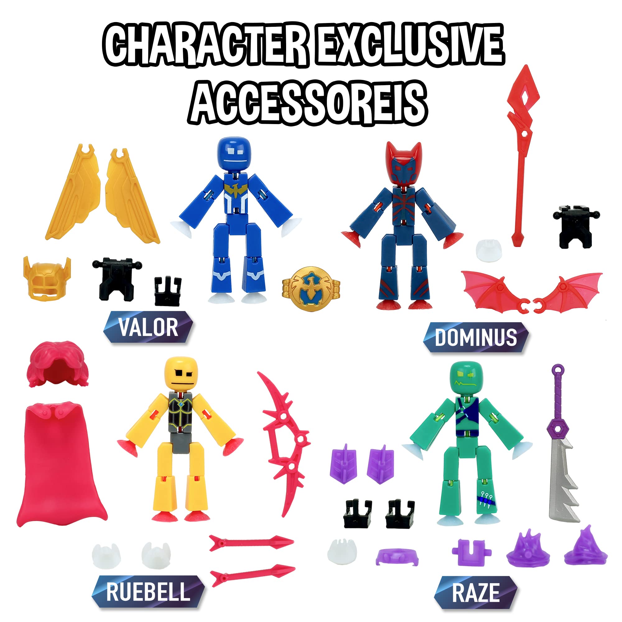 Foto 4 pulgar | Figuras de Acción Coleccionables Zing Stikbot Legendz Series 1 - Venta Internacional