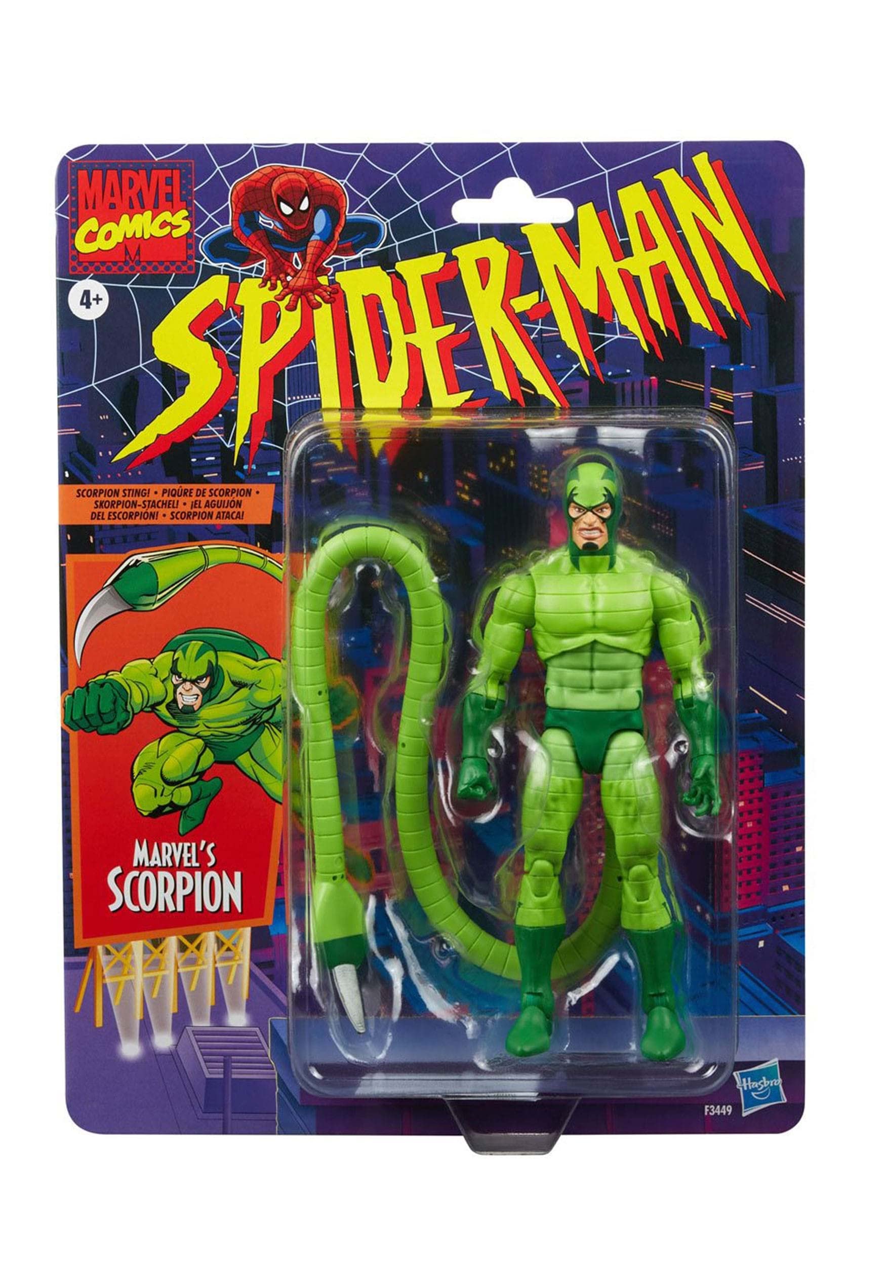 Figura de Acción Marvel Legends Series Scorpion de 15 cm con 5 Accesorios
