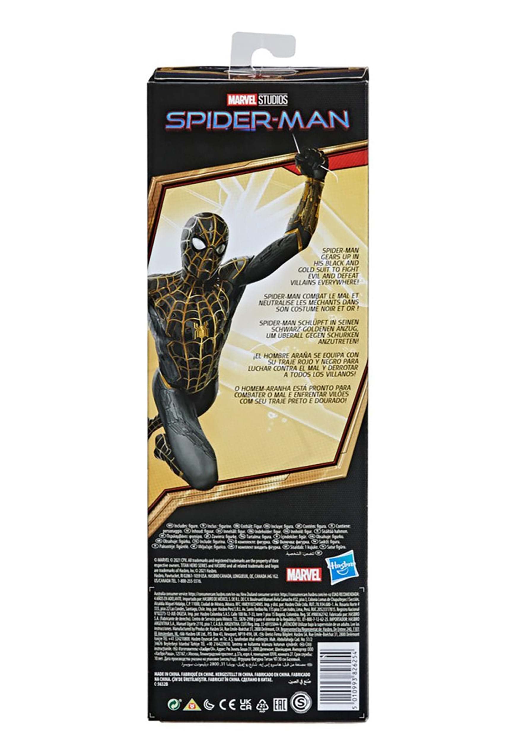 Foto 5 pulgar | Figura de Acción Spider-man Marvel Titán Hero 30 cm Negro- Dorado - Venta Internacional