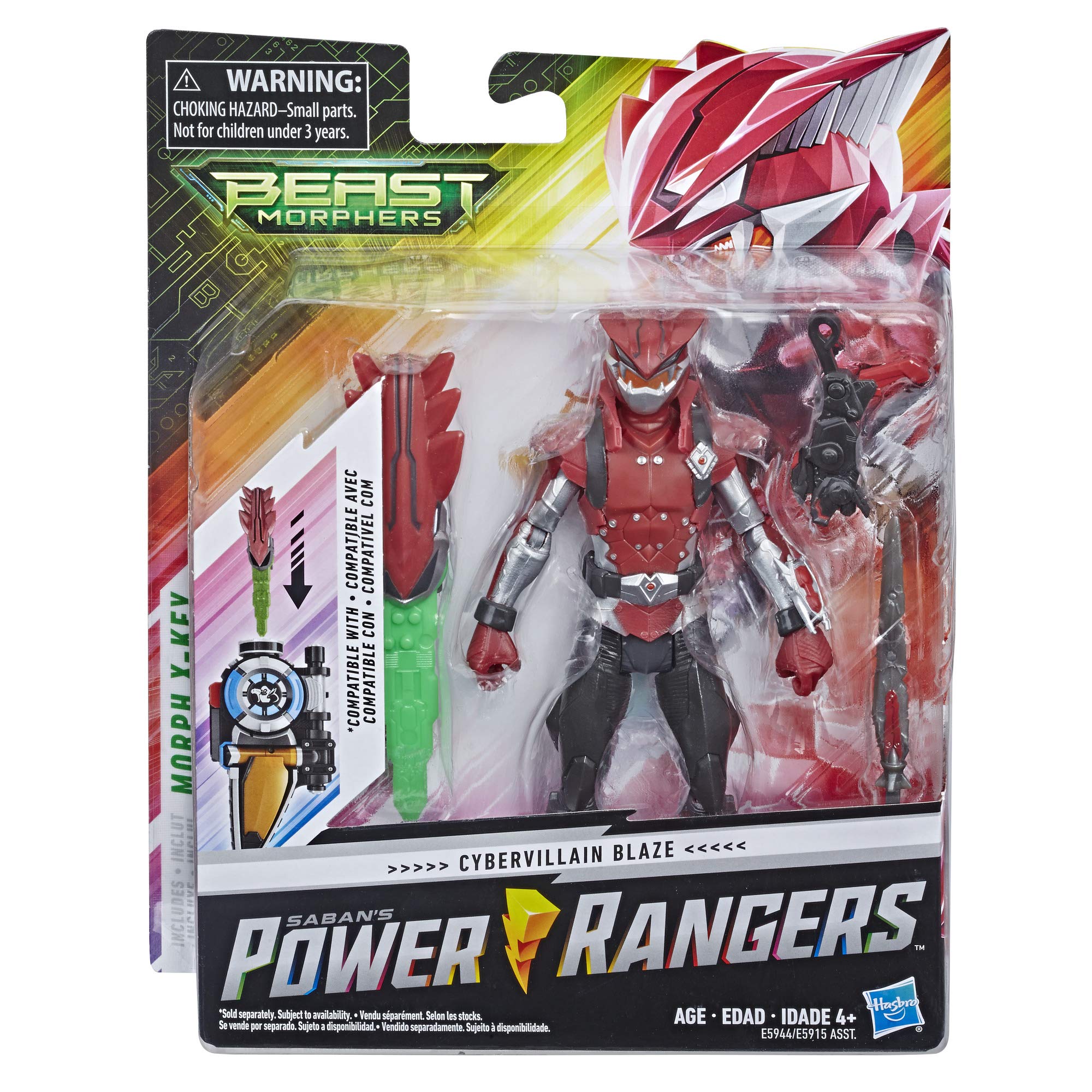 Foto 3 pulgar | Figura de Acción Power Rangers Beast Morphers Cybervillain Blaze - Venta Internacional