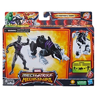 Foto 2 | Figura de Acción Marvel Mech Strike Mechasaurs Black Panther - Venta Internacional