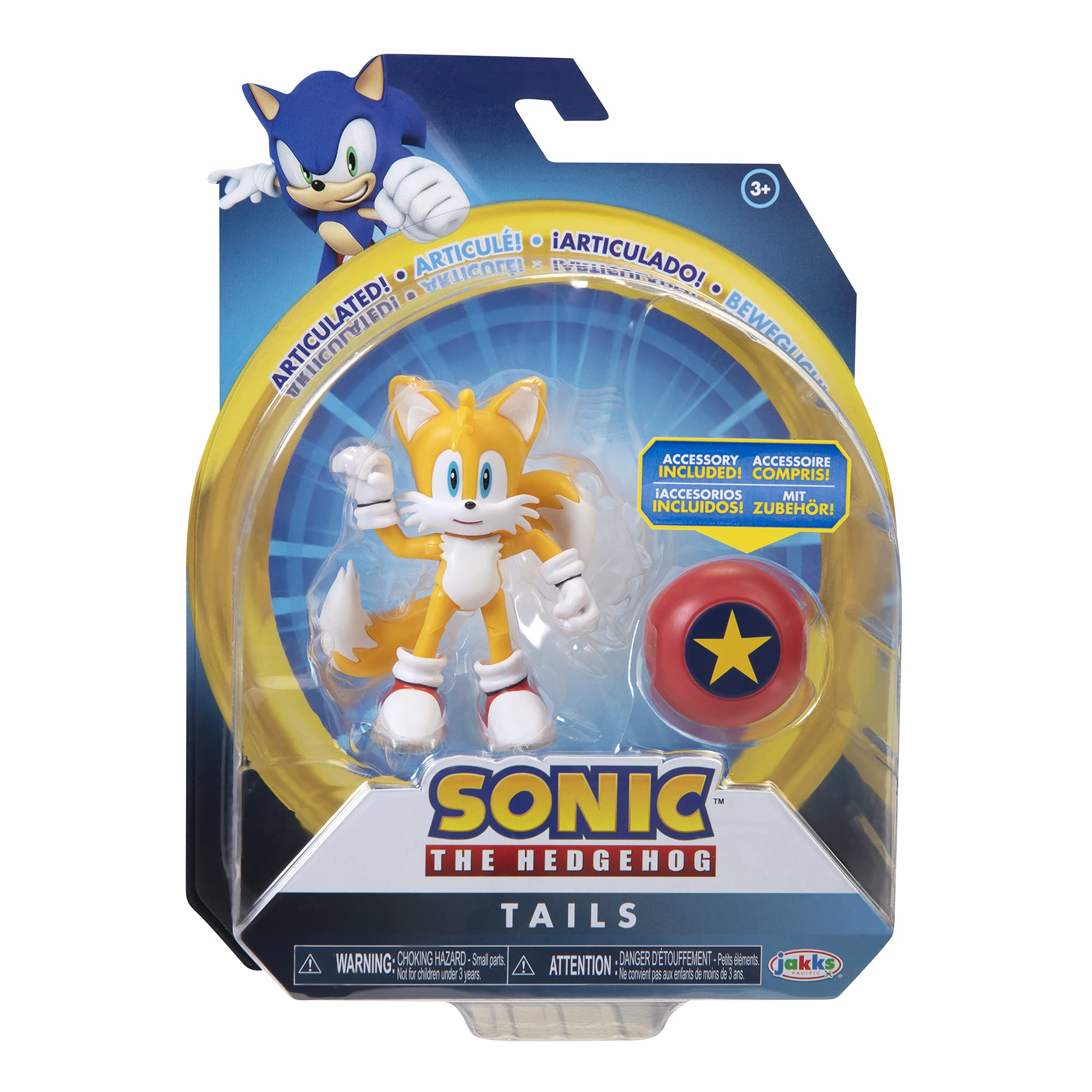 Foto 7 pulgar | Figura de Acción Sonic The Hedgehog Modern Tails 10 cm con Estrella - Venta Internacional