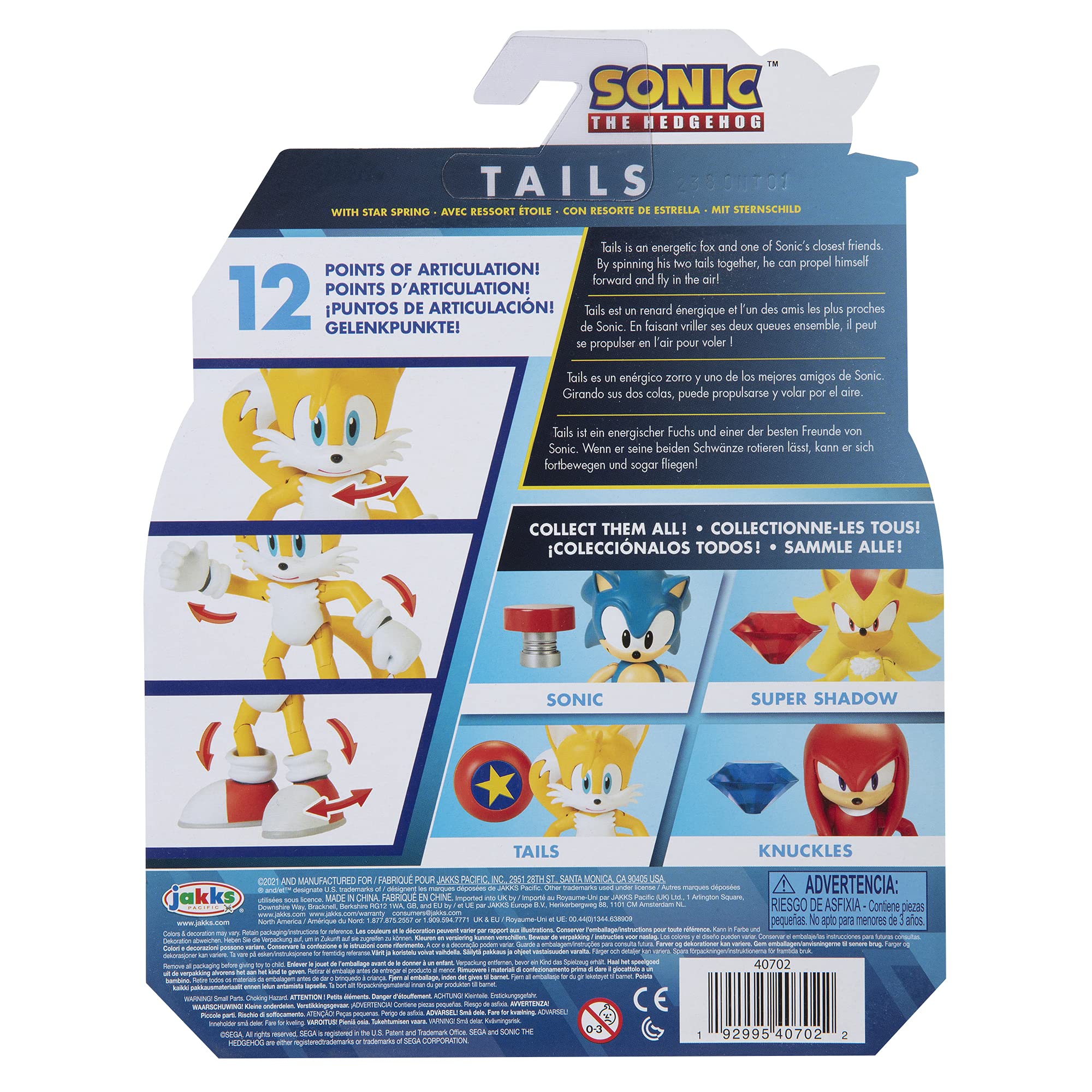 Foto 7 | Figura de Acción Sonic The Hedgehog Modern Tails 10 cm con Estrella - Venta Internacional