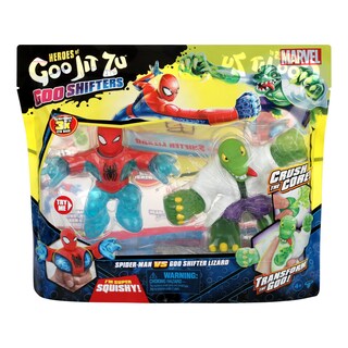 Foto 3 | Figura de Héroes de Goo Jit Zu Marvel Spider-Man vs Lizard 2 Piezas - Venta Internacional