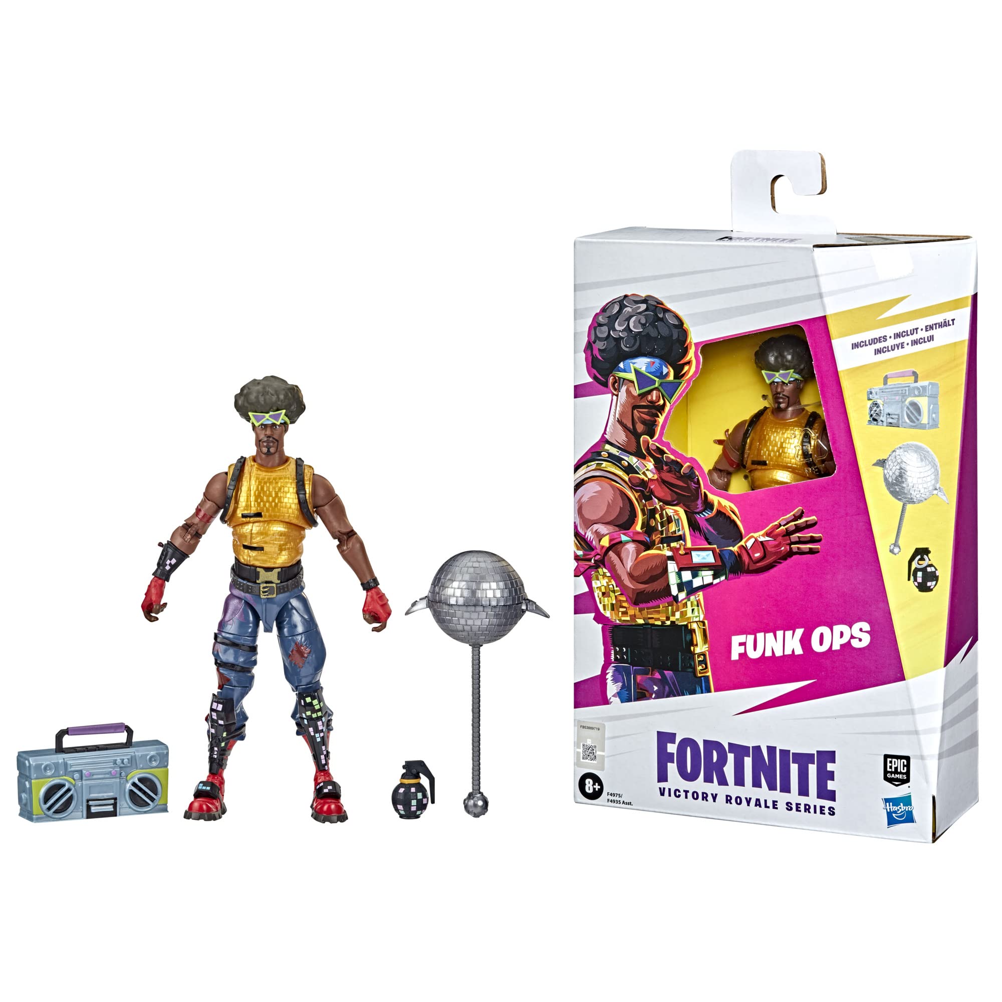 Foto 2 | Figura de Acción Fortnite Victory Royale Funk Ops De 15 Cm Con Acc - Venta Internacional
