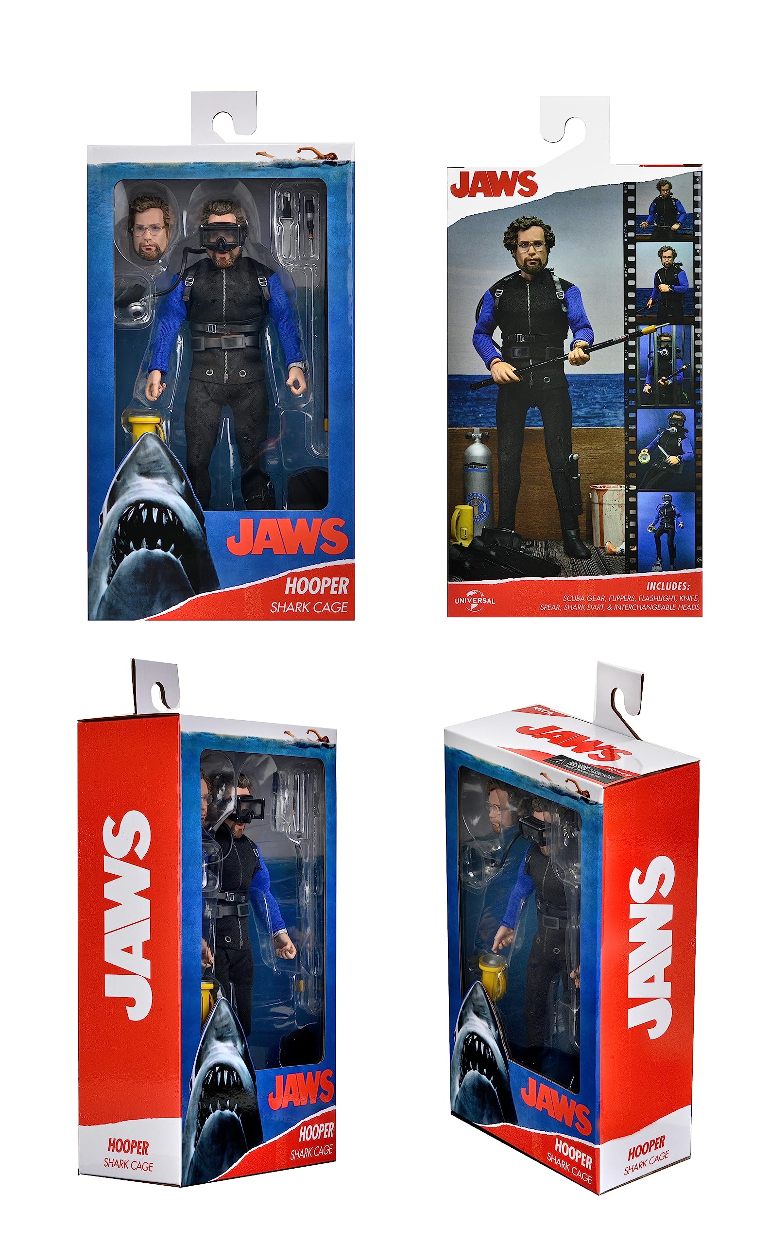 Foto 3 pulgar | Figura de Acción Neca Jaws Shark Cage Hooper 20 cm Vestida 8 Pulgadas - Venta Internacional