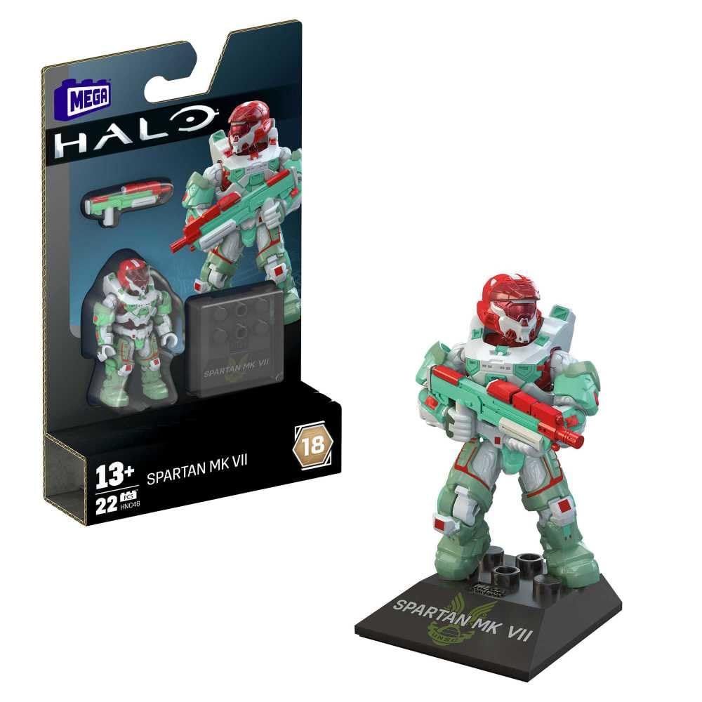 Foto 1 | Microfiguras Mega Construx Halo Heroes Series 18 Spartan Mk VII - Venta Internacional