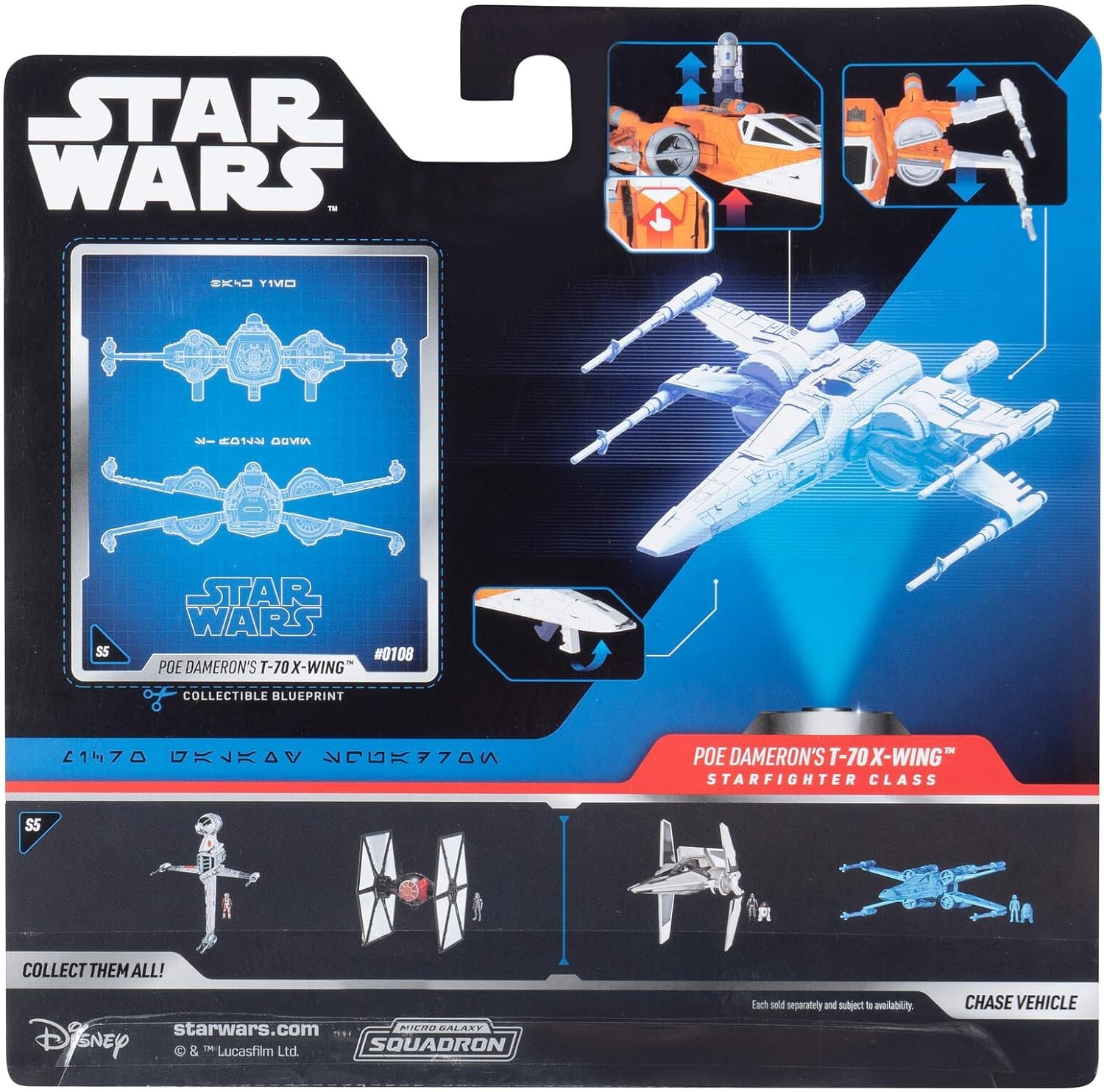 Foto 4 pulgar | Caza Estelar T-70 X-wing De Toy Star Wars Micro Galaxy Squadron - Venta Internacional