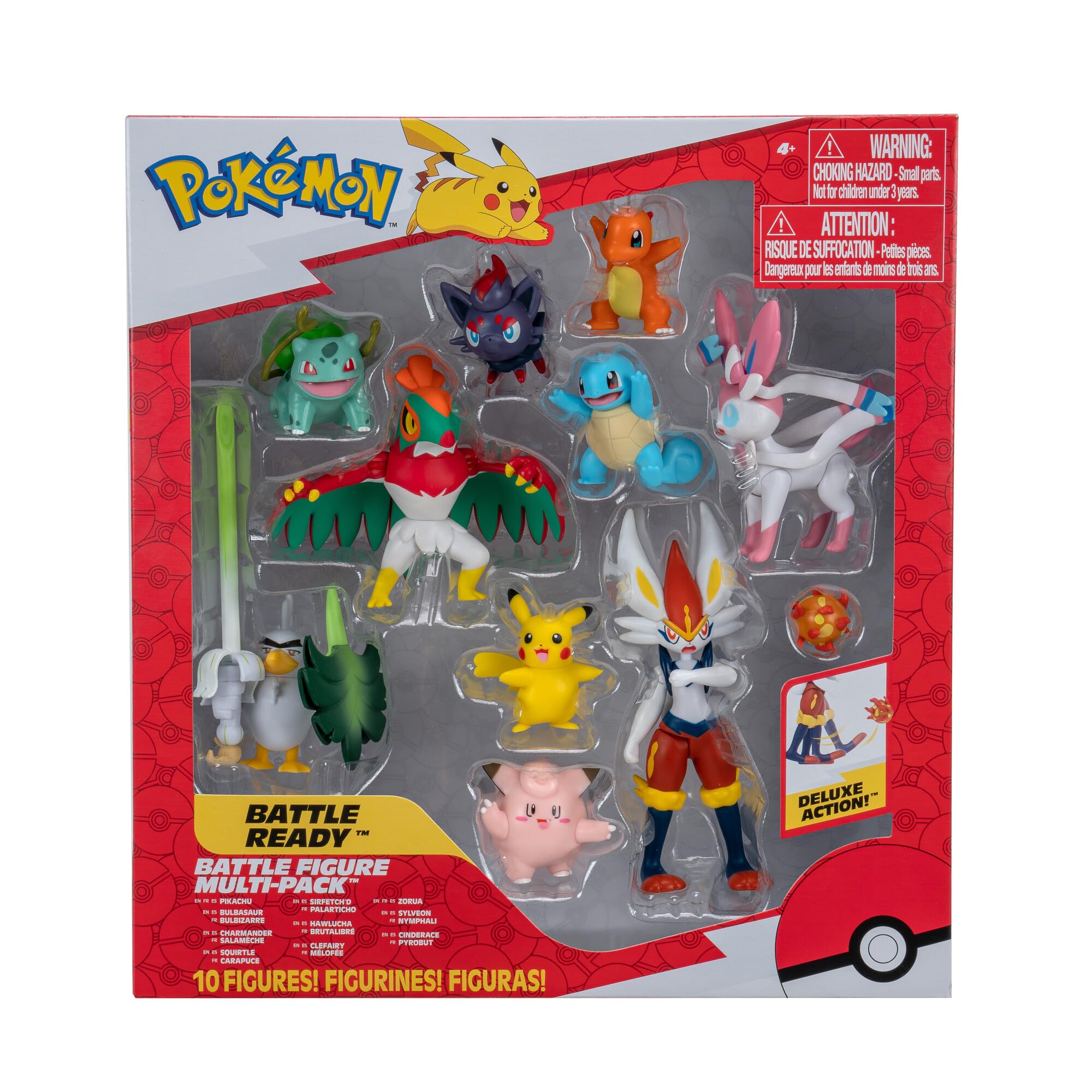 Foto 2 pulgar | Set de Figuras Pokémon Battle con Cinderace Pikachu Y 9 Más - Venta Internacional