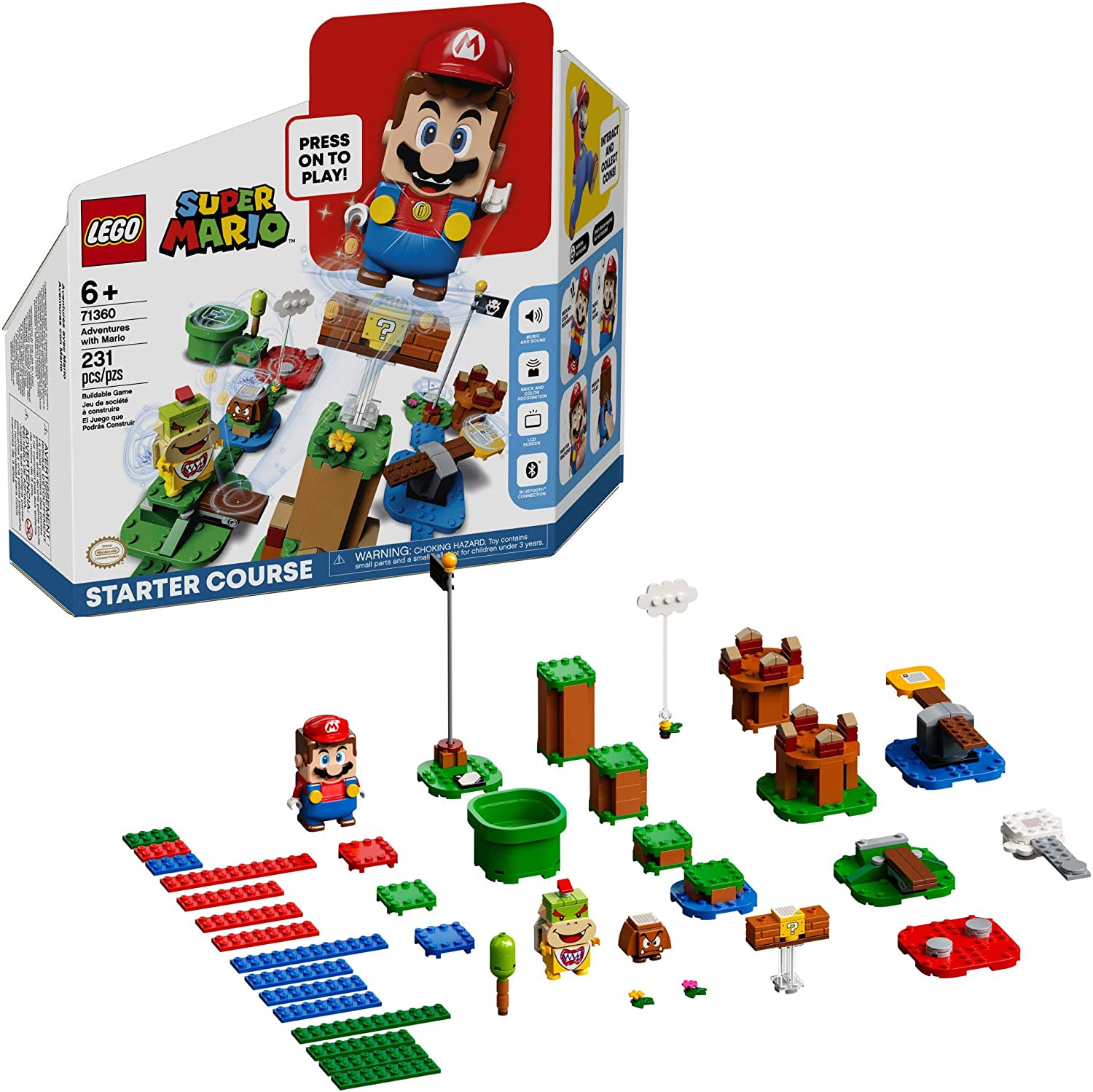 Venta Internacional-  LEGO Super Mario Recorrido Inicial: Aventuras con Mario 231 Piezas