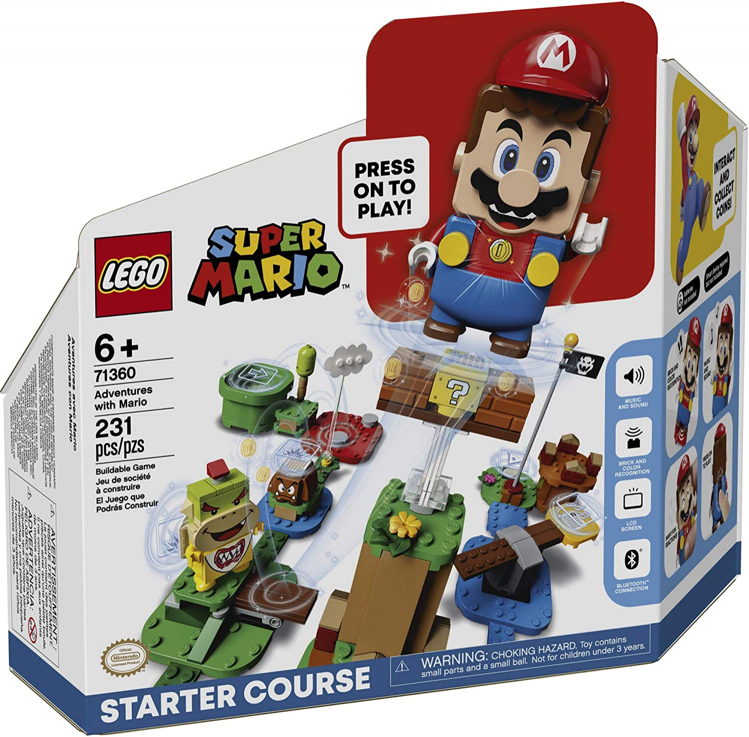 Foto 4 pulgar | Venta Internacional-  LEGO Super Mario Recorrido Inicial: Aventuras con Mario 231 Piezas