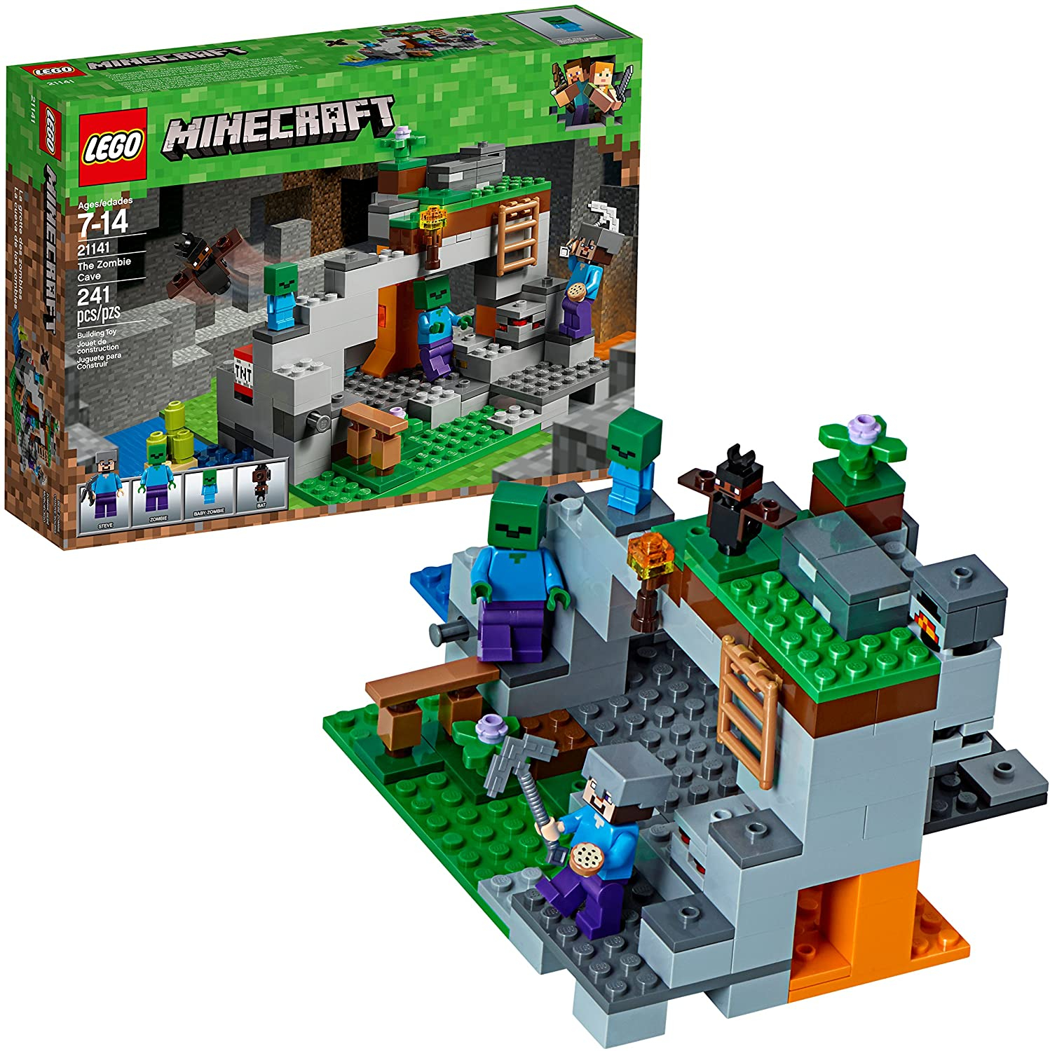 Foto 2 pulgar | Venta Internacional-  Lego Juego De Construcción Minecraft La Cueva De Los Zombies (21141)