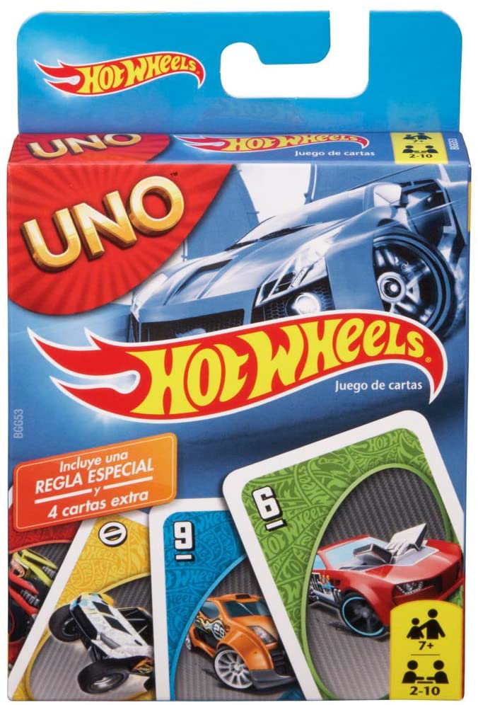 Foto 2 pulgar | Venta Internacional-juego De Cartas Uno A Juego Con 112 Tarjetas Con Gráficos Hot Wheels