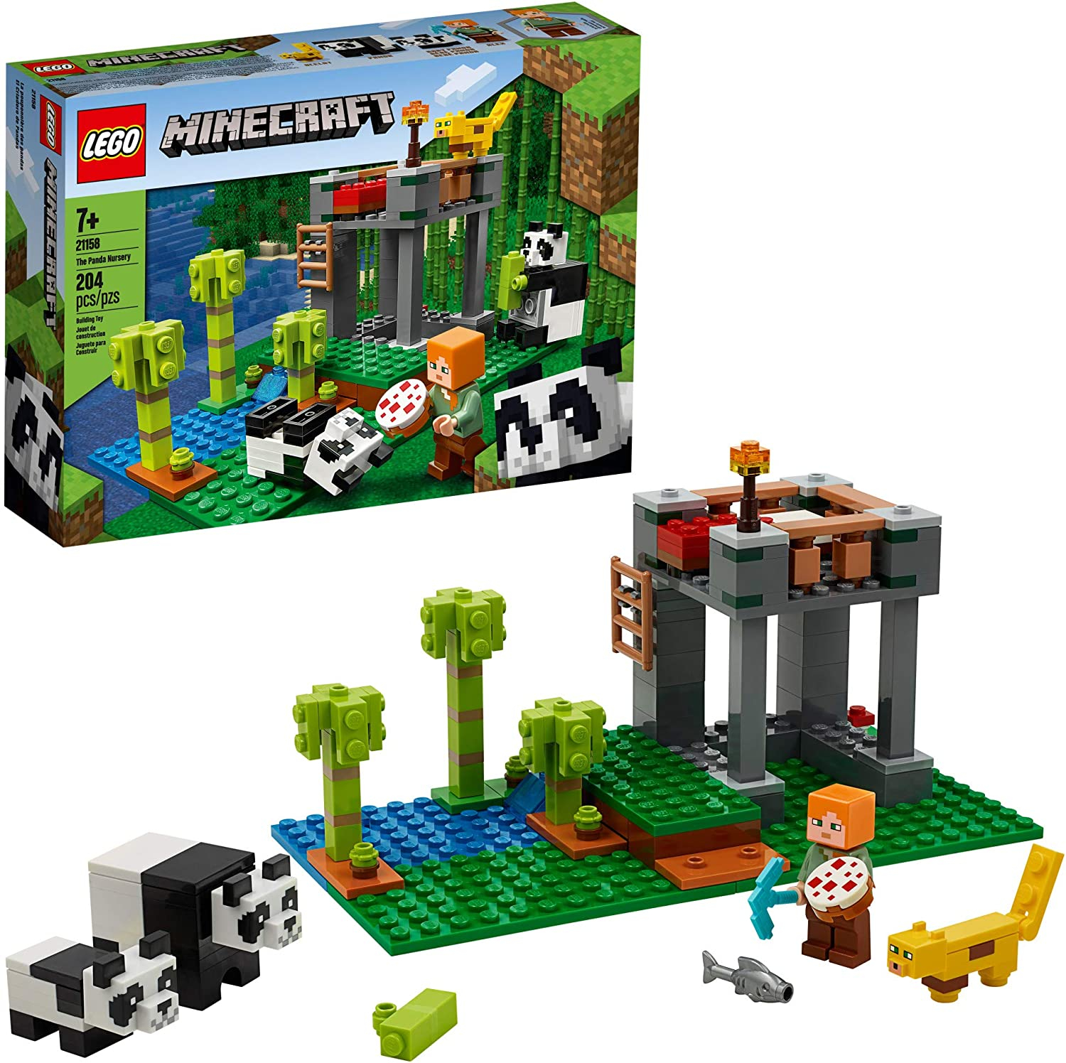 Foto 2 pulgar | Venta Internacional-  Lego Minecraft The Panda Nursery 204 Piece Building Kit