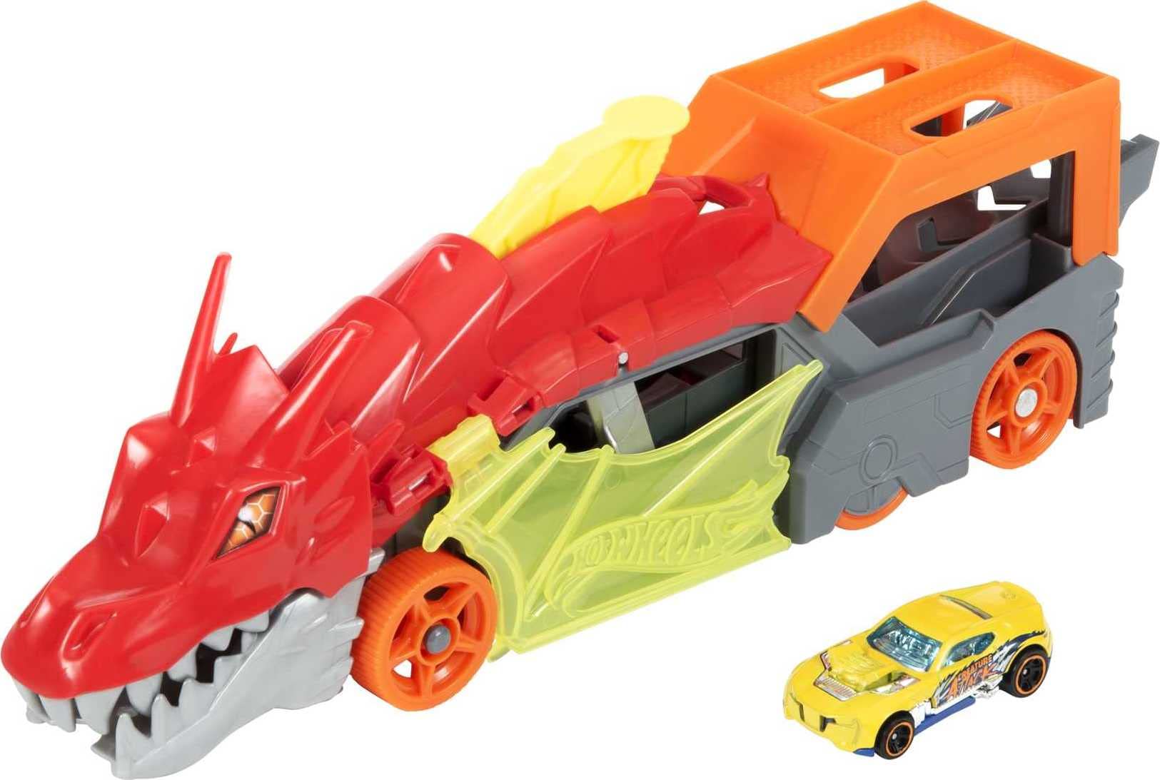 Venta Internacional-  Hot Wheels Camión Lanzador Dragón. Incluye Un Coche, Multicolor, Único (mattel Gtk42)