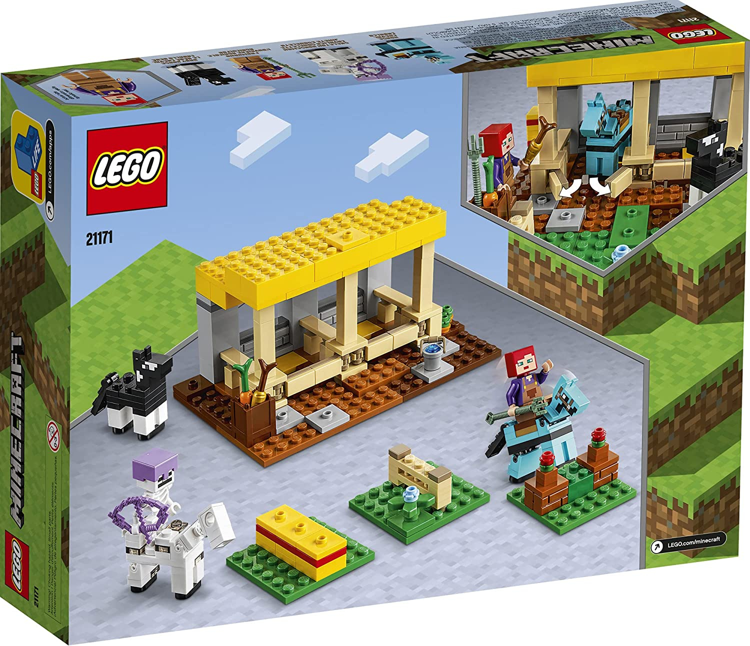 Foto 4 | Venta Internacional-  Lego Kit De Construcción Minecraft TM 21171 El Establo De Los Caballos (241 Piezas)