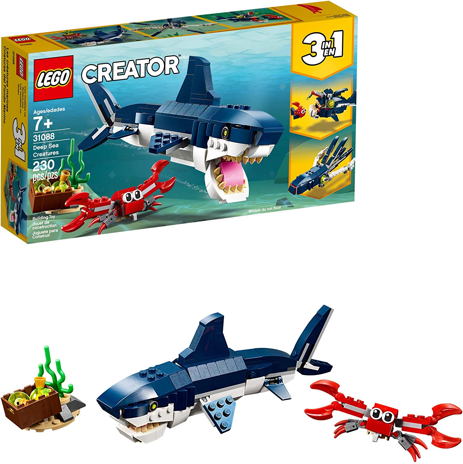 Venta Internacional-  Kit De Construcción Lego Creator 3en1 (230 Elementos): Criaturas Del Fondo Marino (31088)