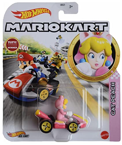 Foto 2 pulgar | Venta Internacional-  Hot Wheels Mario Kart Cat Peach, [rosa] Kart Estándar