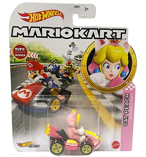 Foto 3 pulgar | Venta Internacional-  Hot Wheels Mario Kart Cat Peach, [rosa] Kart Estándar