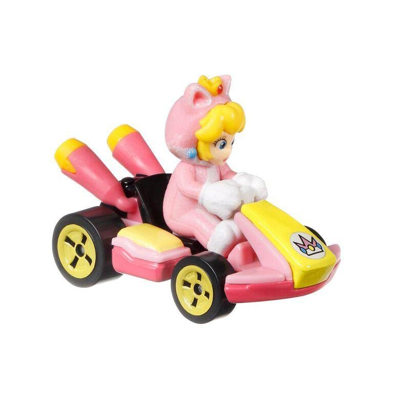 Foto 4 pulgar | Venta Internacional-  Hot Wheels Mario Kart Cat Peach, [rosa] Kart Estándar