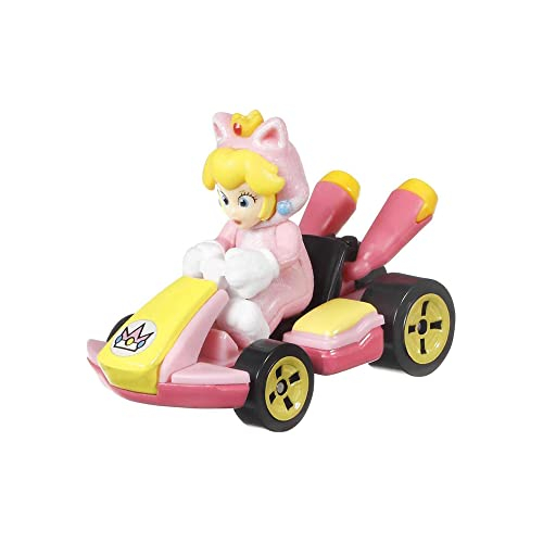 Foto 7 pulgar | Venta Internacional-  Hot Wheels Mario Kart Cat Peach, [rosa] Kart Estándar