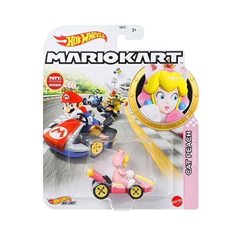 Foto 8 pulgar | Venta Internacional-  Hot Wheels Mario Kart Cat Peach, [rosa] Kart Estándar