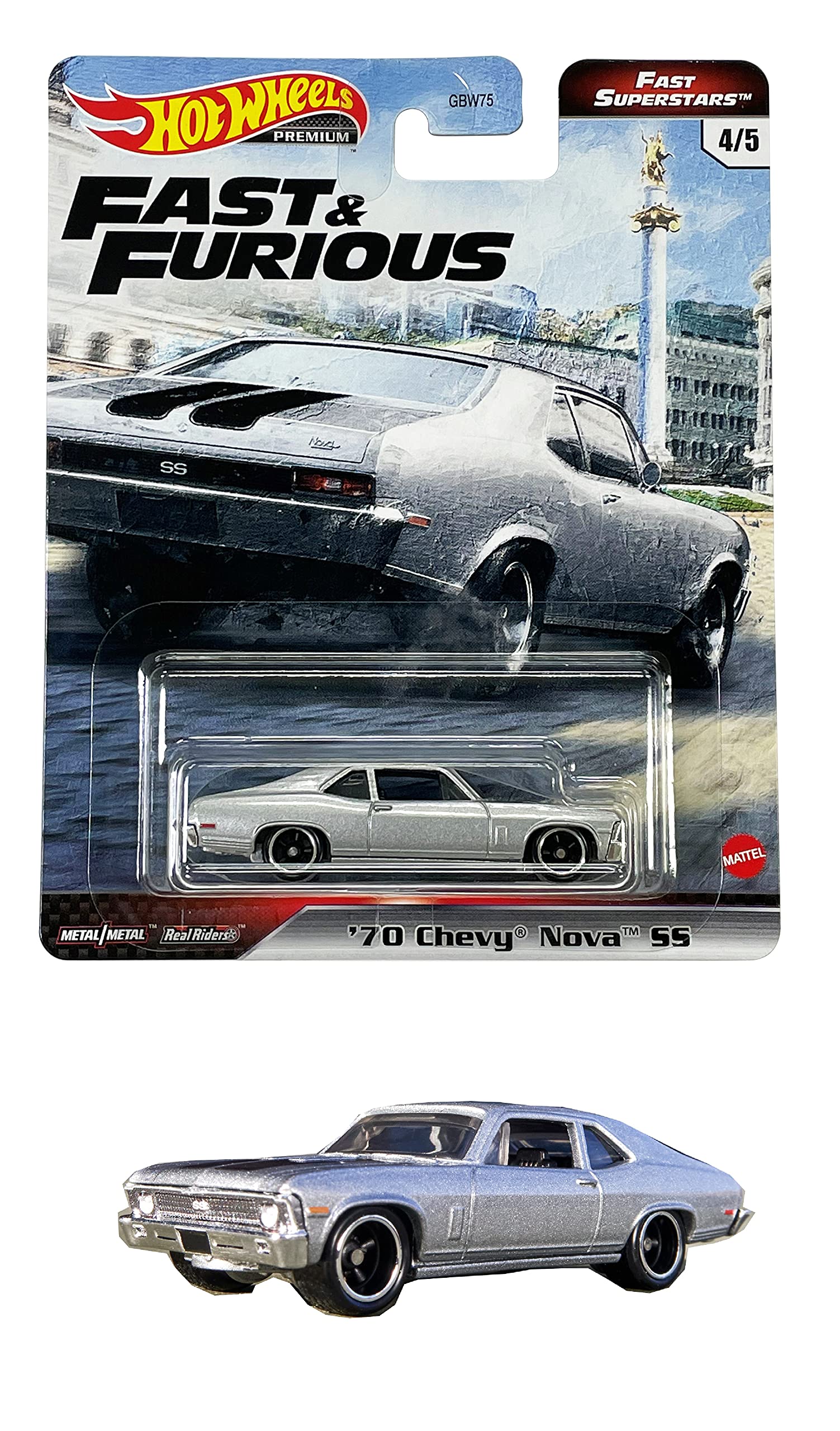 Foto 2 pulgar | Venta Internacional-  Hot Wheels Grk50 Fast & Furious Fast Super Stars '70 Nova Ss 2/5