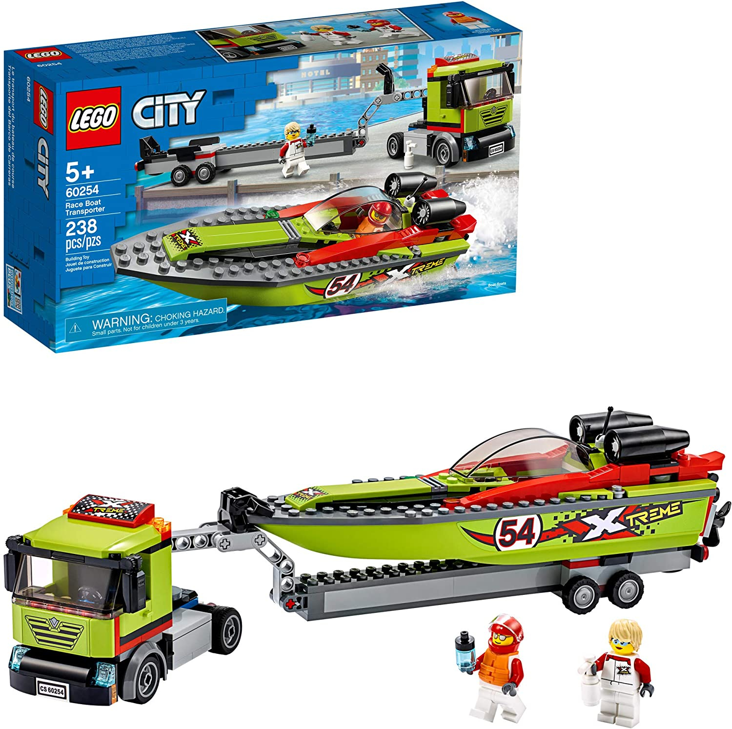 Venta Internacional-  Lego Set De Construcción City 60254 Transporte Del Barco De Carreras (238 Piezas)