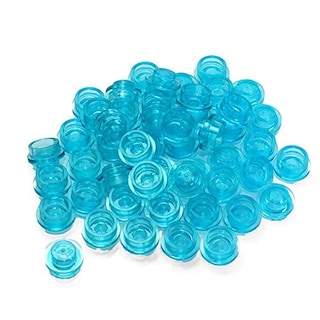 Foto 1 | Venta Internacional- Lego Parts: 100 Platos Redondos De Color Azul Transparente 1 X 1