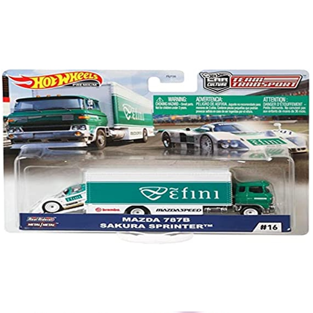 Venta Internacional-  Hot Wheels Premium Car Team Transport - Car Culture (#16 - Mazda 787b + Sakura Sprinter)