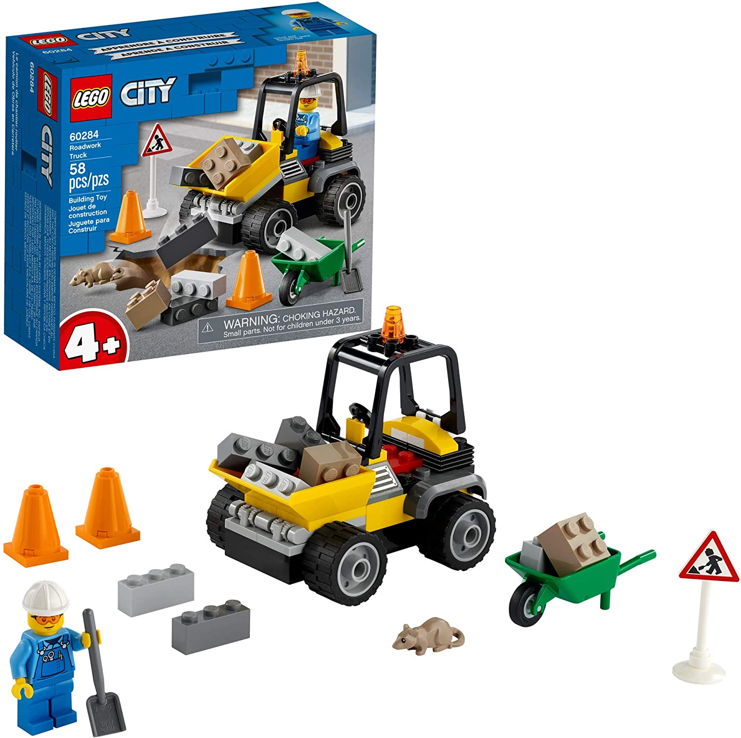 Foto 2 pulgar | Venta Internacional-  Lego Kit De Construcción City 60284 Vehículo De Obras En Carretera (58 Piezas)