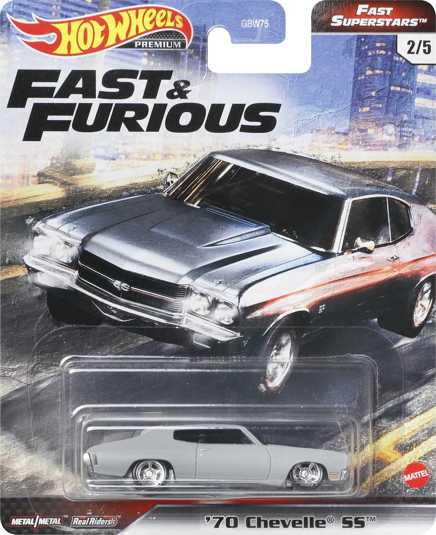 Foto 2 pulgar | Venta Internacional-  Hot Wheels Grl81 Fast Y Furious Fast Super Stars '70 Chevelle Ss 2/5