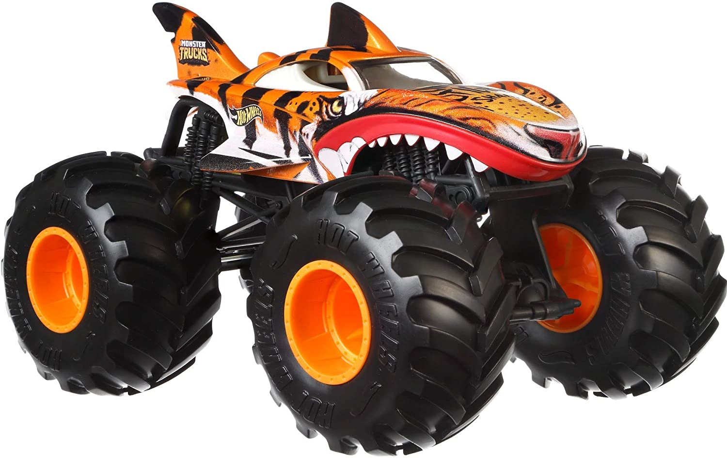 Foto 2 pulgar | Venta Internacional-  Hot Wheels Monster Trucks 1:24 Tiger Shark, Vehículo, Autos De Juguete, Edad: 3+, Gcx21