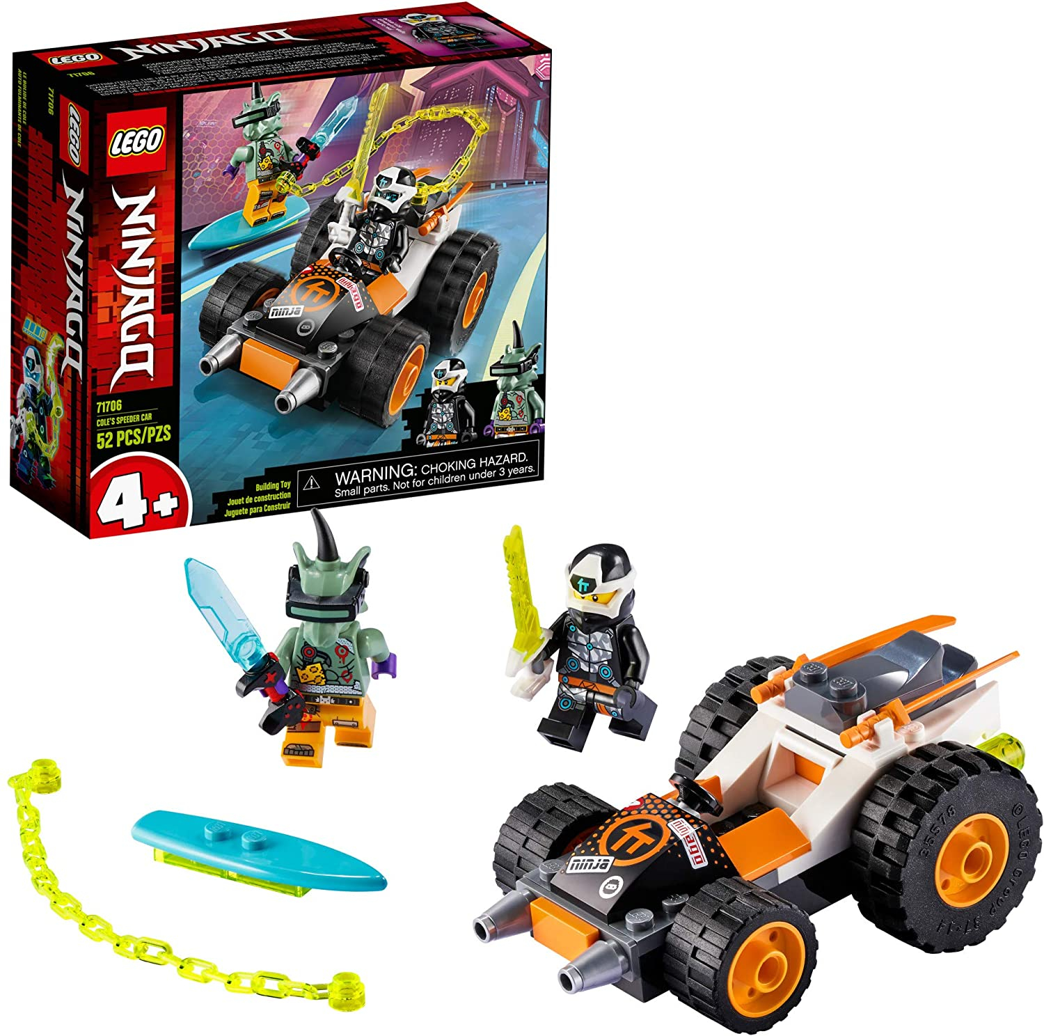 Foto 2 pulgar | Venta Internacional-  Lego Kit De Construcción Ninjago  71706 Auto Fulminante De Cole (52 Piezas)