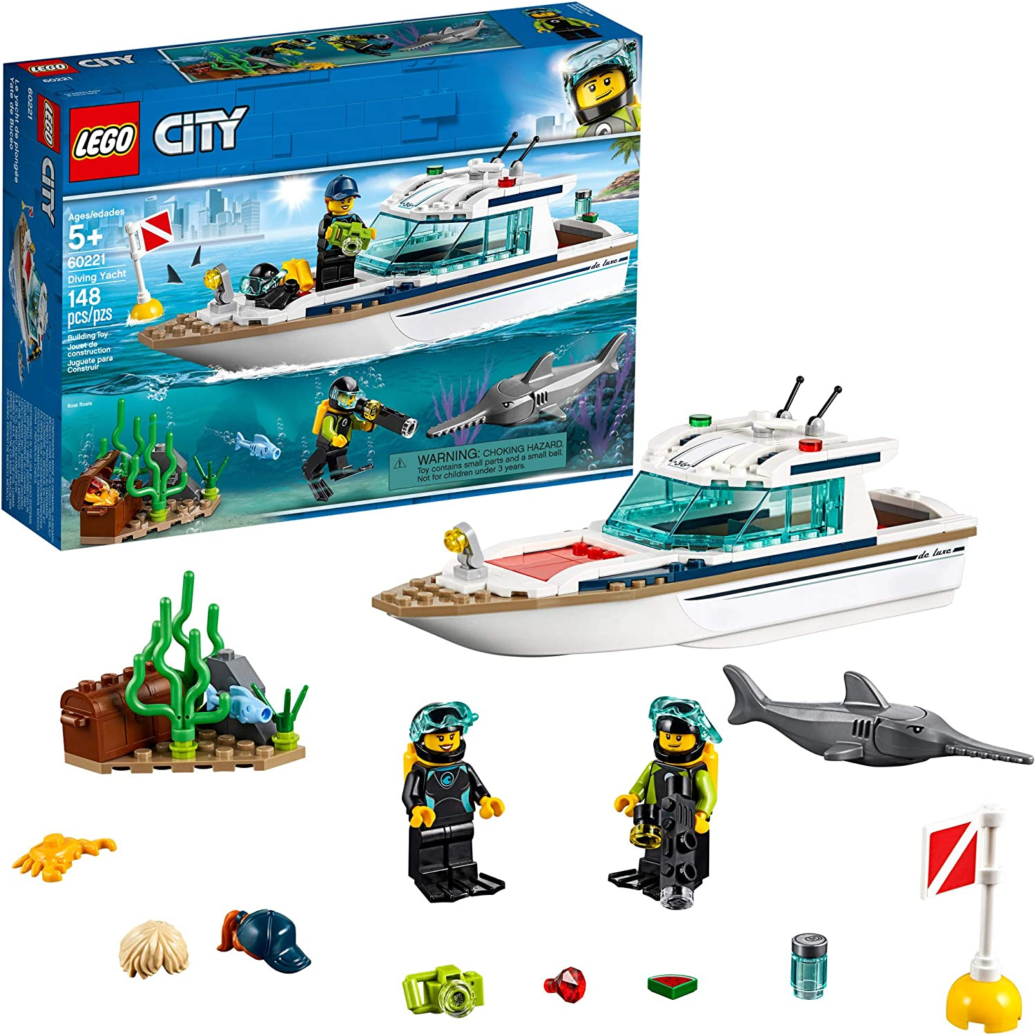 Foto 2 pulgar | Venta Internacional-  Lego City Great Vehicles Diving Yacht 60221 Building Kit , New 2019 (148 Piece)