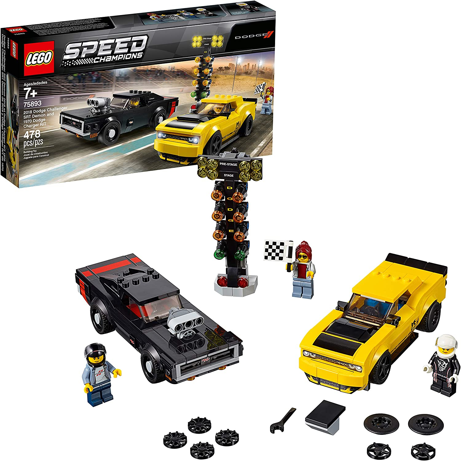 Foto 2 pulgar | Venta Internacional-  Lego Speed Champions 2018 Dodge Challenger/ 1970 Charger 75893