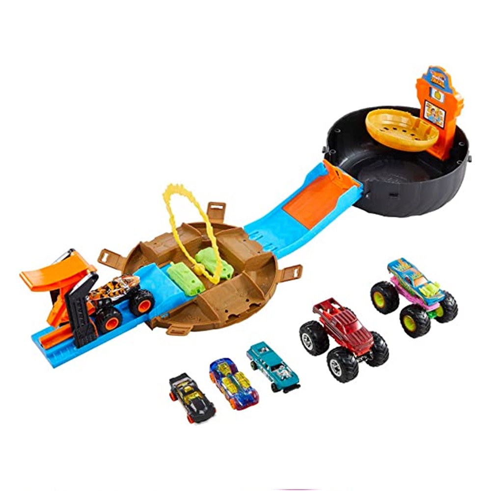 Venta Internacional-  Hot Wheels Total- Hot Wheels Monster Trucks Juego De Neumáticos Acrobáticos, Multicolor (hhy74)