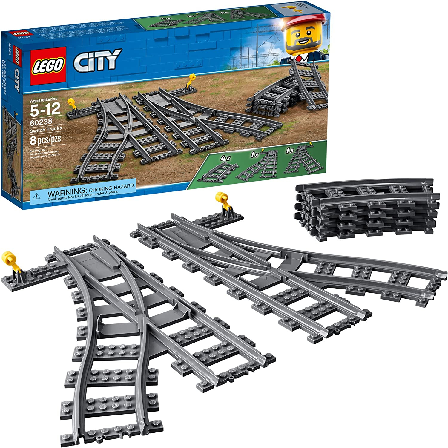 Foto 2 pulgar | Venta Internacional-  Lego City 60238 - Cambios De Agujas (8 Piezas)