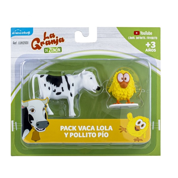 Granja De Zenón Blister De 2 Figuras Coleccionables Vaca Lola Y Pollito