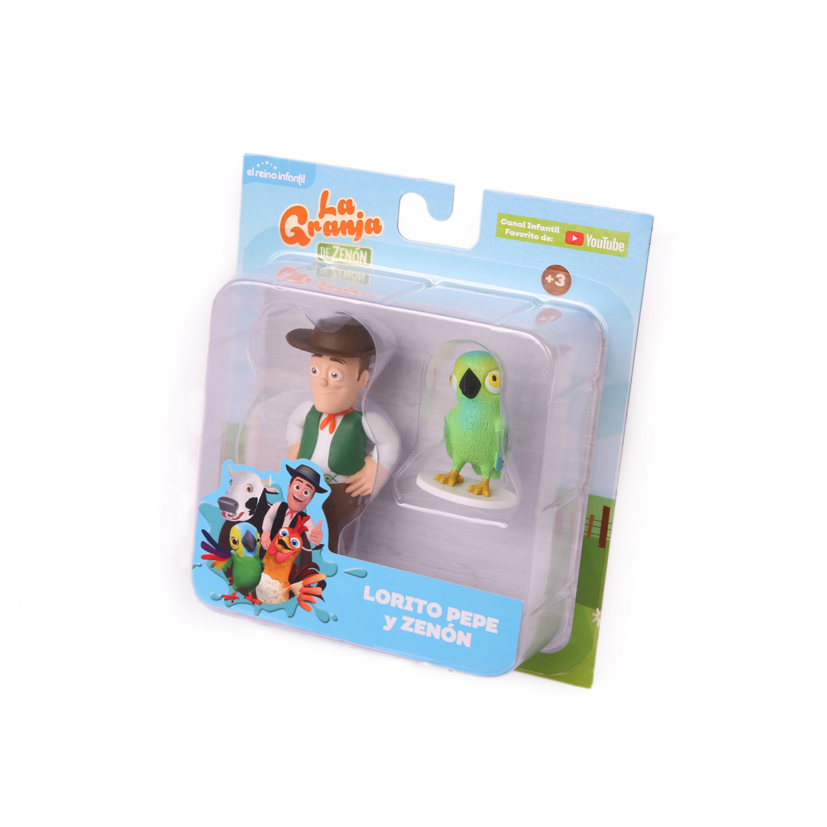 Granja De Zenon Blister De 2 Figuras Coleccionables Don Zenon Y Loro